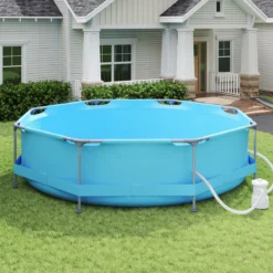 Aufstellpool 3 M x 76 CM Rund Außenrahmen mit Filterpumpe 4383 L Wasserkapazität Gartenpool für Erwachsene