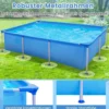 Aufstellpool Rechteckiges Schwimmbecken mit Filterpumpe Gartenschwimmbad Gartenpool Blau