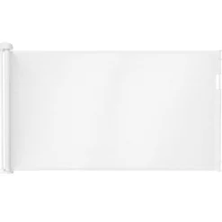 Ausziehbare Baby-Sicherheitstür Kinder-/Haustiergitter mit abschließbarer Griff 146 x 86 cm Weiß