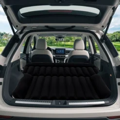 Auto Matratze 190 x 130 cm SUV Luftmatratze doppelseitig aufblasbares Luftbett mit Luftpumpe & Tragetasch Schwarz