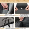 Auto Rückbank Hundedecke Wasserdichter & Kratzfester & Rutschfester 215 x 148 cm Schwarz