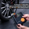 2000A 12V Autobatterie Starthilfe mit 150PSI Digital Reifenfüller & Luftkompressor & LED-Bildschirm 13000mAh Powerbank
