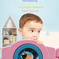 Babygitter Kinder 14 Paneele Sicherheitsgitter Tragbarer Laufstall Bunt