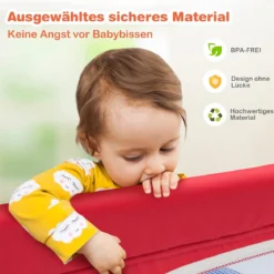 Baby-Laufstall Tragbarer Laufstall mit Sicherheitstoren 120 x 120 x 68 cm Bunt