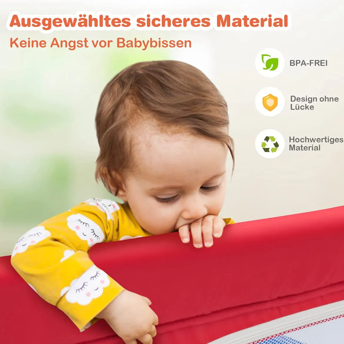 Baby-Laufstall Tragbarer Laufstall mit Sicherheitstoren 120 x 120 x 68 cm Bunt