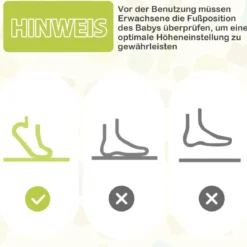 Baby Sky Jumperoo mit Verstellbaren Höhen & Spielzeuge & Spieluhr Lauflernhilfe