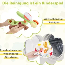 Baby Sky Jumperoo mit Verstellbaren Höhen & Spielzeuge & Spieluhr Lauflernhilfe