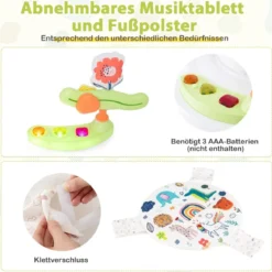 Baby Sky Jumperoo mit Verstellbaren Höhen & Spielzeuge & Spieluhr Lauflernhilfe