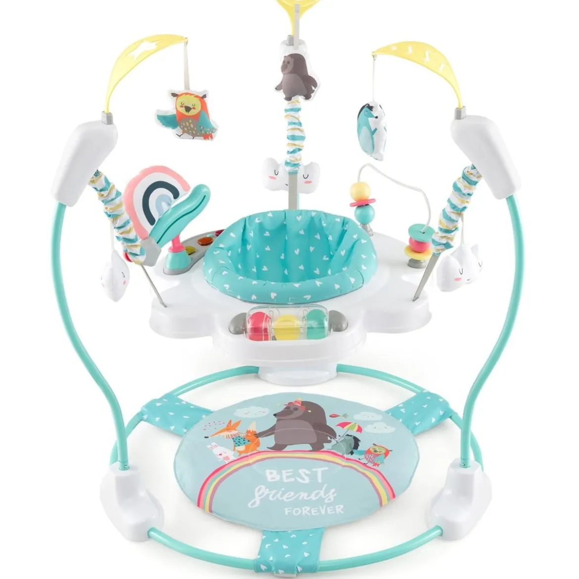Baby Sky Jumperoo mit Verstellbaren Höhen & Spielzeuge & Spieluhr Lauflernhilfe