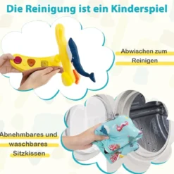 Baby Sky Jumperoo mit Verstellbaren Höhen & Spielzeuge & Spieluhr Lauflernhilfe