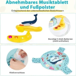 Baby Sky Jumperoo mit Verstellbaren Höhen & Spielzeuge & Spieluhr Lauflernhilfe