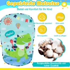 Baby-Spielmatte mit Musik & Lichtern für Neugeborene und Kleinkinder 78 x 60 x 42 cm Blau