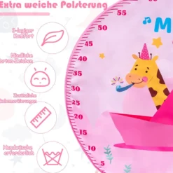 Baby-Spielmatte Musikalisches Klavier mit Lichtern Spielmatte 86 x 86 x 47 cm Rosa
