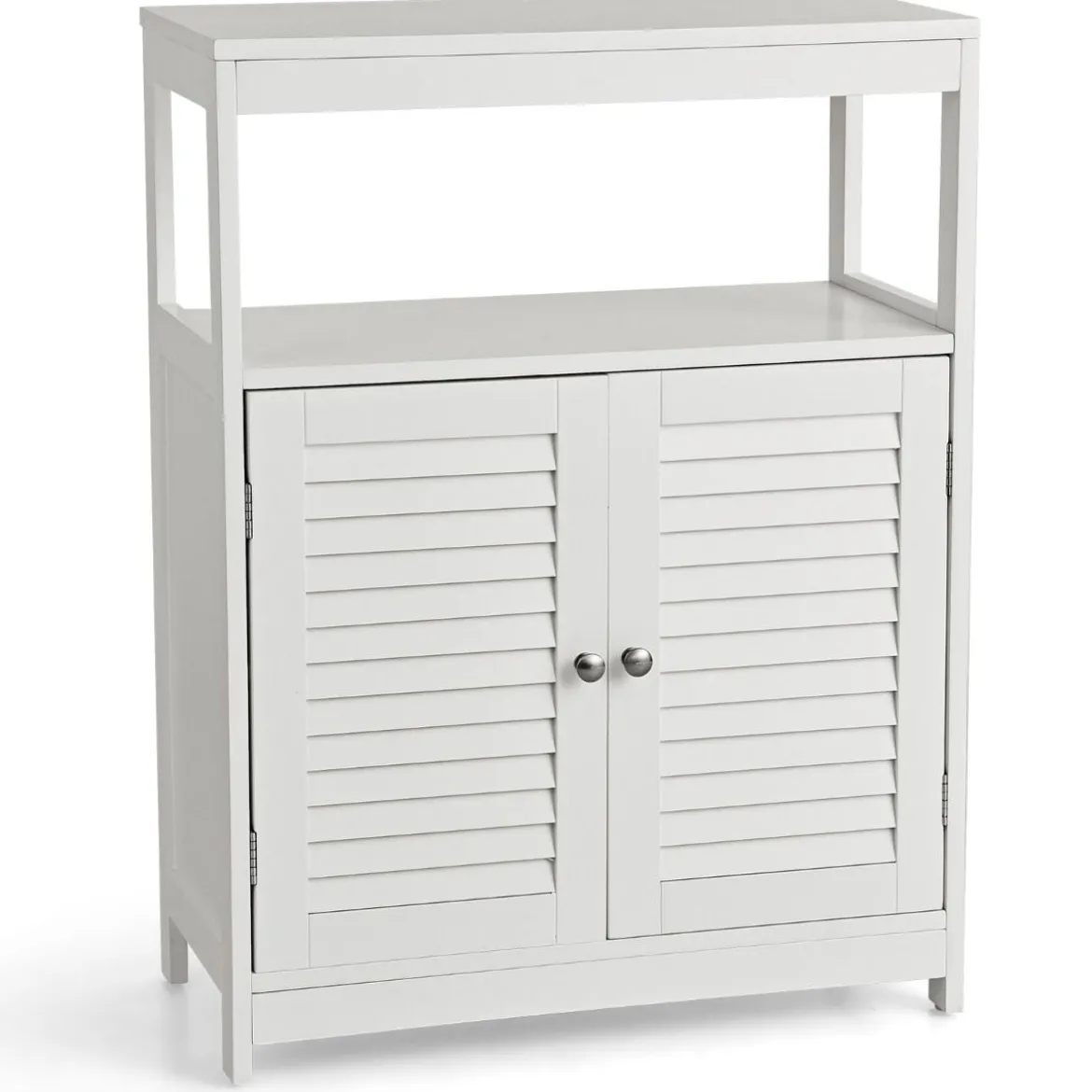 Badezimmer Bodenschrank Freistehender Aufbewahrungsschrank 60 x 30 x 80,5 cm Weiß