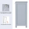 Badezimmerschrank Badschrank mit 3 Schubladen Standschrank Midischrank freistehend Grau