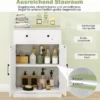 Badezimmerschrank Badschrank mit Schublade Türen & verstellbarem Regal Kommode Holz für Badezimmer 56 x 30 x 80cm Weiß
