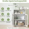 Badezimmerschrank freistehender Bodenschrank mit 2 Türen & 3-stufig verstellbarem Regal Weiß
