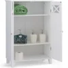 Badezimmerschrank freistehend Badschrank Sideboard Schrank inkl. höhenverstellbarer Ablage 60 x 30 x 87cmweiß