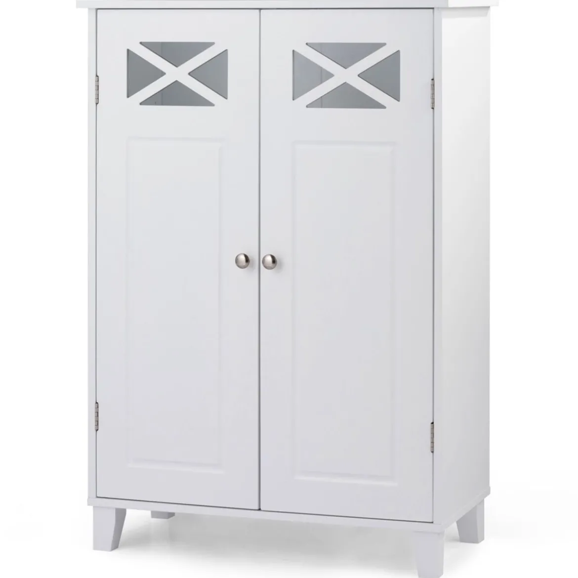 Badezimmerschrank freistehend Badschrank Sideboard Schrank inkl. höhenverstellbarer Ablage 60 x 30 x 87cmweiß