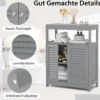Badezimmerschrank mit Höhenverstellbarer Ablage 60 x 30 x 80,5 cm Grau