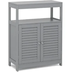 Badezimmerschrank mit Höhenverstellbarer Ablage 60 x 30 x 80,5 cm Grau