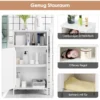Badezimmer-Schrank Multifunktionales Freistehendes Regal mit Tür 40 X 30 X 70 cm Weiß