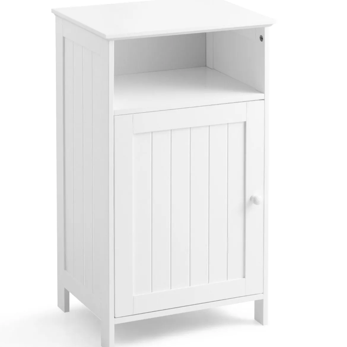 Badezimmer-Schrank Multifunktionales Freistehendes Regal mit Tür 40 X 30 X 70 cm Weiß