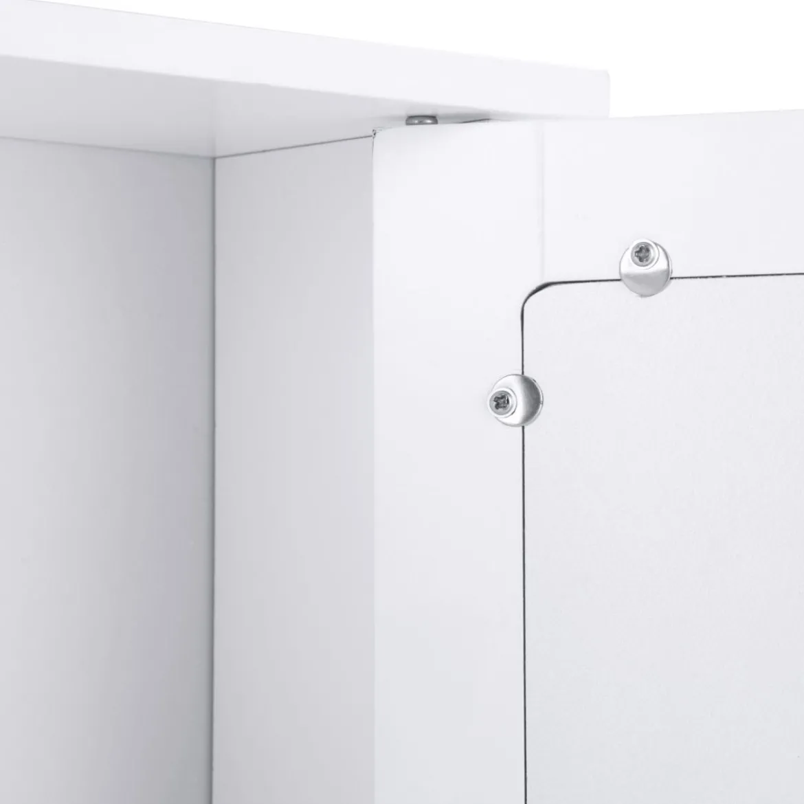 Badezimmer Spiegelschrank mit Höhenverstellbarer Ablage Badschrank mit Spiegel Weiß