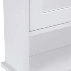 Badezimmer Spiegelschrank mit Höhenverstellbarer Ablage Badschrank mit Spiegel Weiß