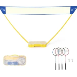 Badmintonnetz Höhenverstellbares Badminton-Netzständer Volleyballnetz 3 x 1,5 m