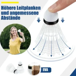 Badmintonnetz mit Ständer Federballnetz höhenverstellbar mit 2 Federbällen & Tragetasche 310 x 102 x 89–155 cm