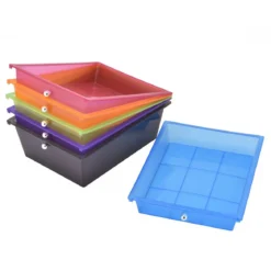 Bad Rollwagen Rollcontainer mit Schubladen Mehrfarbig 37 x 74 x 32 cm PP-Material