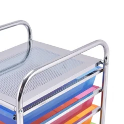 Bad Rollwagen Rollcontainer mit Schubladen Mehrfarbig 37 x 74 x 32 cm PP-Material