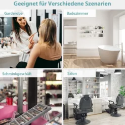 Badspiegel LED-Spiegel mit Einstellbarer Helligkeit und Farbtemperatur 80 x 60 cm