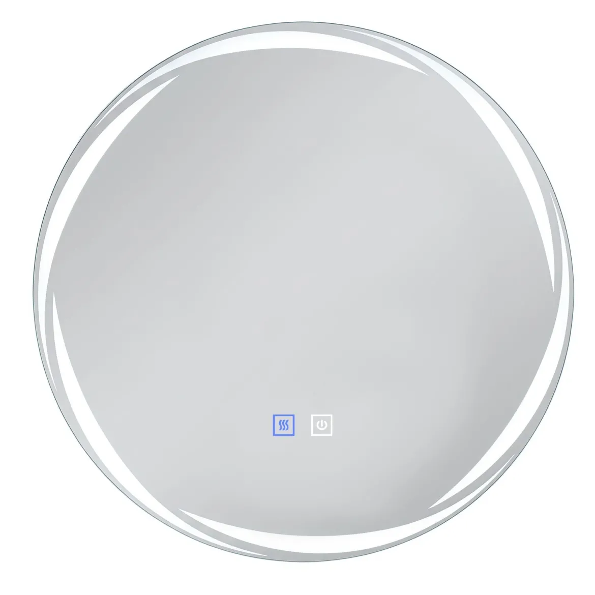 Badspiegel mit Beleuchtung 50 cm Runder LED Badezimmerspiegel Dimmbar mit 3 Lichtfarben