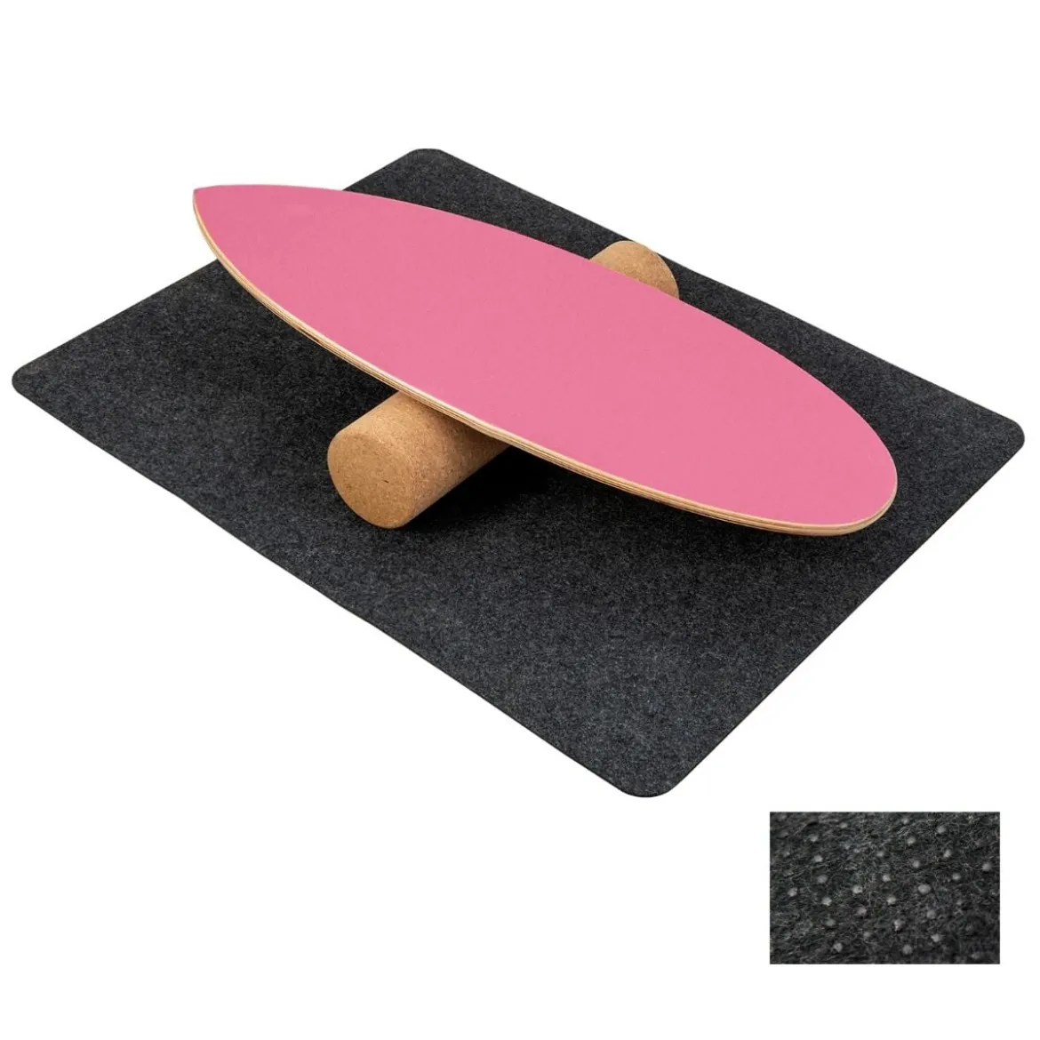 Balance Board aus Holz Balancebrett Balance Trainer Trickboard für zuhause inkl. Korkrolle