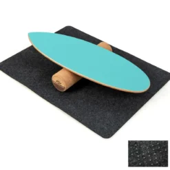 Balance Board aus Holz Balancebrett Balance Trainer Trickboard für zuhause inkl. Korkrolle