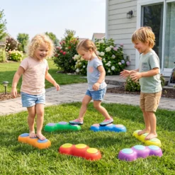 Balanciersteine für Kinder ab 3 Jahren 6 Stück Rutschfeste Stapelsteine mit Polster aus TPE