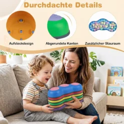 Balanciersteine für Kinder ab 3 Jahren 6 Stück Rutschfeste Stapelsteine mit Polster aus TPE