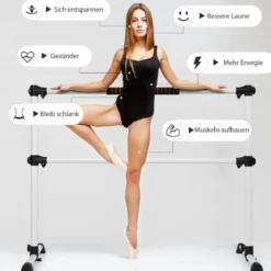 Ballet-Bar Ballettstange Ballett/Stretch Barre Höhenverstellbar Mobil 123 x 71 x 119CM