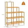 Bambus-Pflanzenständer 5-Stufiges Regal mit Verschiedenen Ebenen 114 x 32 x 141 cm Natürlich