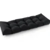 Bankauflage für Gartenbank 132 x 49 x 15 cm Sitzkissen aus PP-Baumwolle Schwarz
