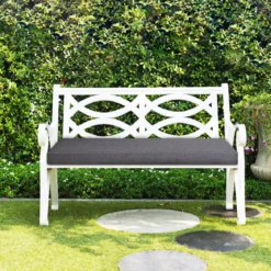 Bankkissen Terrassenmöbel Kissen aus Hoch Verdichtetem Schaum Schwarz & Grau