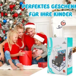 Basketball-Arcade-Spiel für Kinder Basketballständer mit 2 Körben 90 x 90 x 140 cm