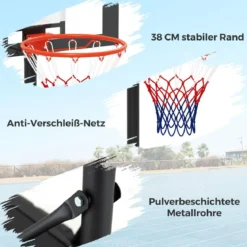 Basketballkorb Outdoor Basketballständer 155-210cm/170-230cm höhenverstellbar