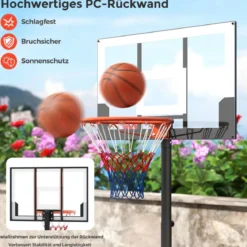 Basketballkorb Outdoor Basketballständer 155-210cm/170-230cm höhenverstellbar