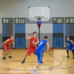 Basketballkorb Outdoor 135/143-305 cm Höhenverstellbarer Basketballständer mit 2 Rädern