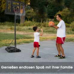 Basketballständer 180-305 cm Höhenverstellbar Basketballkorb mit Ständer & 2 Rädern Korbanlage für Kinder