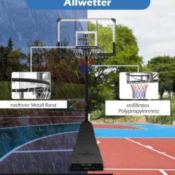 Basketballständer 150-305 cm höhenverstellbar Basketballkorb Outdoor mit Ständer