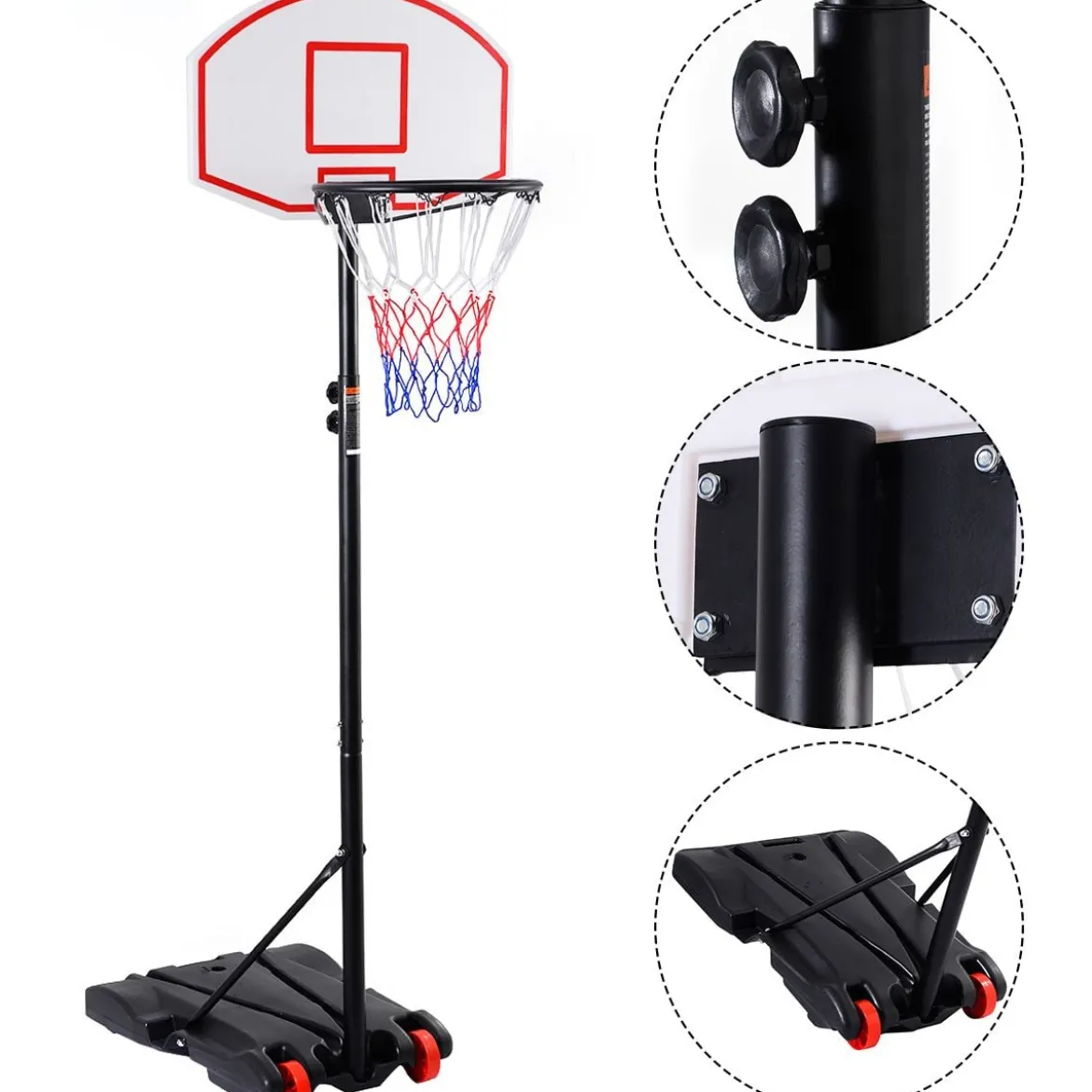 Basketballständer mobiler Basketballkorb mit Ständer Höhenverstellbar
